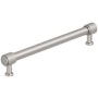 Amerock Faraday 7-9/16 Inch Center to Center Knurled Bar Cabinet Pull Satin Nickel