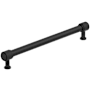 Amerock Faraday 8-13/16 Inch Center to Center Knurled Bar Cabinet Pull Matte Black