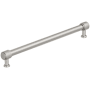 Amerock Faraday 10-1/16 Inch Center to Center Knurled Bar Cabinet Pull Satin Nickel