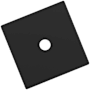 Amerock Ladera 1-3/16" Backplate for Cabinet Knobs Matte Black