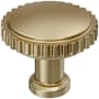 Amerock Farewind 1-1/4 Inch Fluted Mushroom Cabinet Knob Golden Champagne