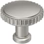 Amerock Farewind 1-1/4 Inch Fluted Mushroom Cabinet Knob Satin Nickel