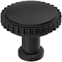 Amerock Farewind 1-1/4 Inch Fluted Mushroom Cabinet Knob Matte Black
