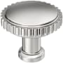 Amerock Farewind 1-1/4 Inch Fluted Mushroom Cabinet Knob Polished Nickel
