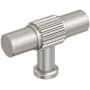 Amerock Farewind 5/8 Inch Fluted Bar Cabinet Knob Satin Nickel