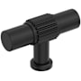 Amerock Farewind 5/8 Inch Fluted Bar Cabinet Knob Matte Black