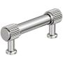 Amerock Farewind 3 Inch Center to Center Fluted Bar Cabinet Pull Polished Chrome