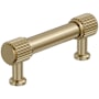 Amerock Farewind 3 Inch Center to Center Fluted Bar Cabinet Pull Golden Champagne