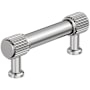 Amerock Farewind 3 Inch Center to Center Fluted Bar Cabinet Pull Polished Nickel