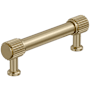 Amerock Farewind 3-3/4 Inch Center to Center Fluted Bar Cabinet Pull Golden Champagne