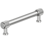 Amerock Farewind 5-1/16 Inch Center to Center Fluted Bar Cabinet Pull Polished Chrome