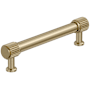 Amerock Farewind 5-1/16 Inch Center to Center Fluted Bar Cabinet Pull Golden Champagne