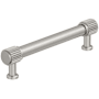 Amerock Farewind 5-1/16 Inch Center to Center Fluted Bar Cabinet Pull Satin Nickel