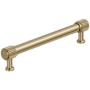 Amerock Farewind 6-5/16 Inch Center to Center Fluted Bar Cabinet Pull Golden Champagne