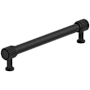 Amerock Farewind 6-5/16 Inch Center to Center Fluted Bar Cabinet Pull Matte Black