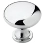 Amerock Everyday Heritage 1-1/4 Inch Diameter Mushroom Cabinet Knob - Package of 15 Polished Chrome