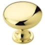 Amerock Edona 1-1/4 Inch Mushroom Cabinet Knob Polished Brass