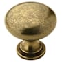 Amerock Edona 1-1/4 Inch Mushroom Cabinet Knob Burnished Brass