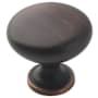 Amerock Everyday Heritage 1-1/4 Inch Diameter Mushroom Cabinet Knob - Package of 5 Oil Rubbed Bronze