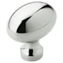 Amerock Vaile 1-3/8 Inch Oval Cabinet Knob Polished Chrome