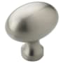 Amerock Everyday Heritage 1-3/8 Inch Long Oval Cabinet Knob - Package of 25 Satin Nickel