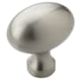 Amerock Vaile 1-3/8 Inch Oval Cabinet Knob Satin Nickel