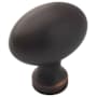 Amerock Vaile 1-3/8 Inch Oval Cabinet Knob Oil Rubbed Bronze