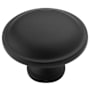 Amerock Everyday Heritage 1-1/4 Inch Mushroom Cabinet Knob Matte Black