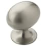 Amerock Everyday Heritage 1-3/8 Inch Long Oval Cabinet Knob - Pack of 25 Satin Nickel
