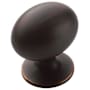 Amerock Everyday Heritage 1-3/8 Inch Long Oval Cabinet Knob - Pack of 25 Oil Rubbed Bronze