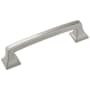 Amerock Mulholland 3-3/4 Inch Center to Center Handle Cabinet Pull Satin Nickel