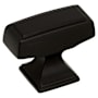 Amerock Mulholland 1-1/2 Inch Rectangular Cabinet Knob Black Bronze