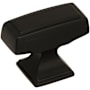 Amerock Mulholland 1-1/2 Inch Rectangular Cabinet Knob Black Bronze