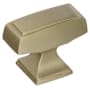Amerock Mulholland 1-1/2 Inch Rectangular Cabinet Knob Golden Champagne