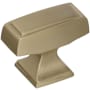 Amerock Mulholland 1-1/2 Inch Rectangular Cabinet Knob Golden Champagne
