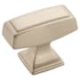 Amerock Mulholland 1-1/2 Inch Rectangular Cabinet Knob Satin Nickel