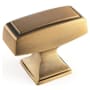 Amerock Mulholland 1-1/2 Inch Rectangular Cabinet Knob Gilded Bronze