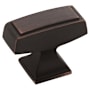 Amerock Mulholland 1-1/2 Inch Rectangular Cabinet Knob Oil Rubbed Bronze