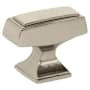 Amerock Mulholland 1-1/2 Inch Rectangular Cabinet Knob Polished Nickel