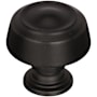 Amerock Kane 1-3/16 Inch Mushroom Cabinet Knob Black Bronze