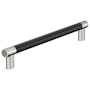 Amerock Esquire 12 Inch Center to Center Bar Cabinet Pull Polished Nickel / Black Bronze