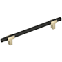 Amerock Urbanite 12 Inch Center to Center Bar Cabinet Pull Golden Champagne / Matte Black