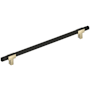 Amerock Urbanite 18 Inch Center to Center Bar Cabinet Pull Golden Champagne / Matte Black