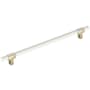 Amerock Urbanite 18 Inch Center to Center Bar Cabinet Pull Golden Champagne / White