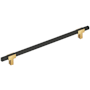Amerock Urbanite 18 Inch Center to Center Bar Cabinet Pull Champagne Bronze / Matte Black