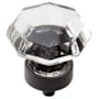 Amerock Traditional Classics 1-5/16 Inch Geometric Cabinet Knob Crystal Black Bronze
