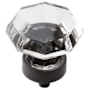 Amerock Traditional Classics 1-5/16 Inch Geometric Cabinet Knob Crystal Black Bronze