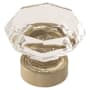 Amerock Traditional Classics 1-5/16 Inch Geometric Cabinet Knob Clear / Golden Champagne