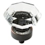 Amerock Traditional Classics 1-5/16 Inch Geometric Cabinet Knob Crystal Oil Rubbed Bronze