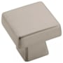 Amerock Blackrock 1-3/16 Inch Square Cabinet Knob - Package of 10 Satin Nickel
